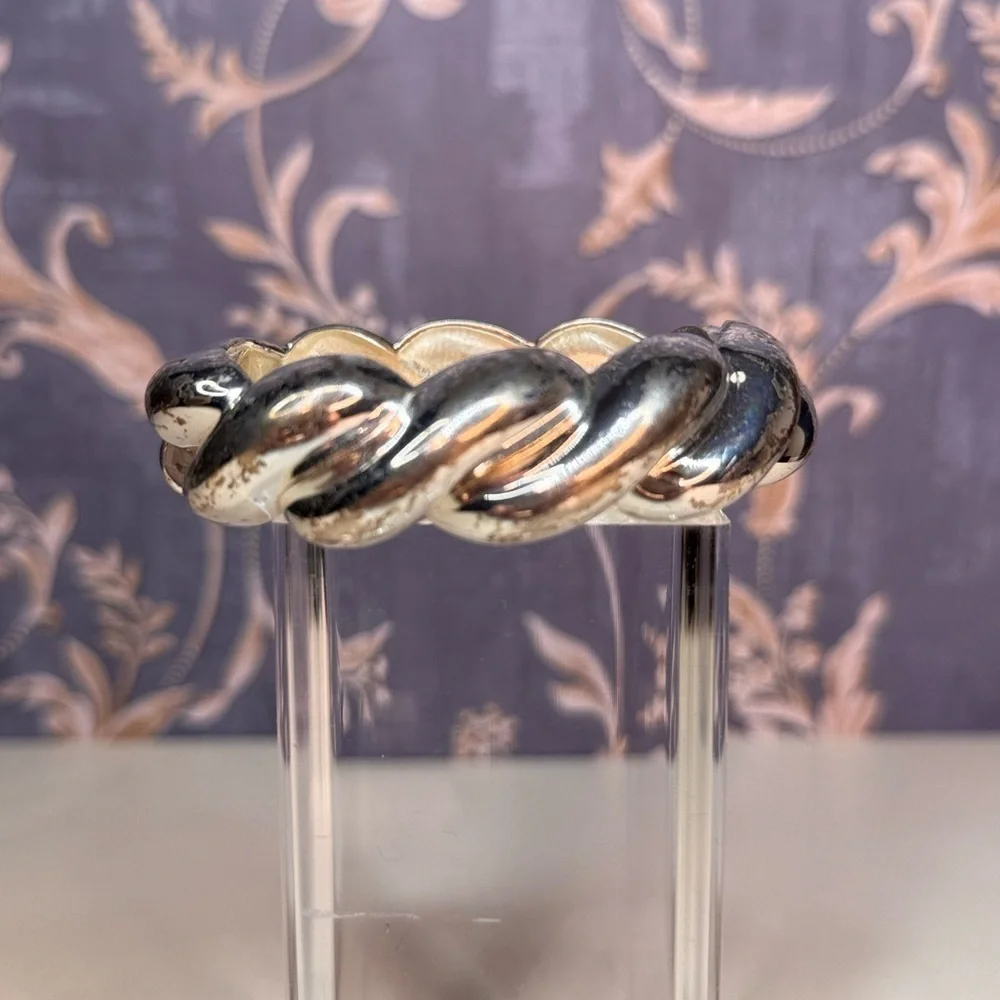 Vintage Estate Silver Toned Cuff Bracelet Lot C21